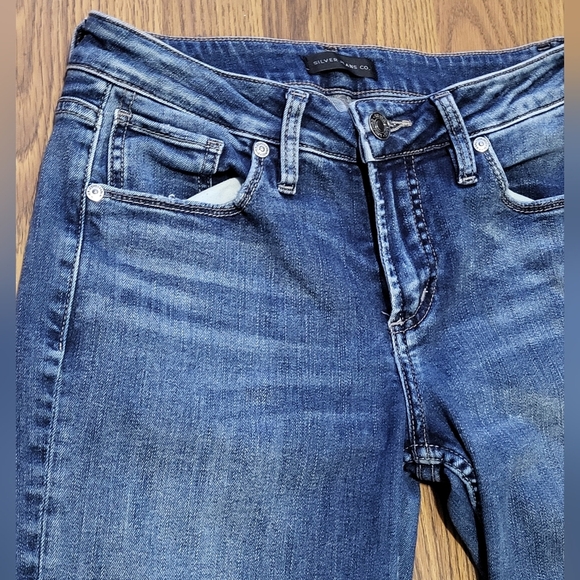 Silver Avery Slim Fit Jeans Women's W28/L31 - Classic Denim Style - Picture 5 of 9